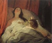 Friedrich von Amerling the drowsy one china oil painting reproduction